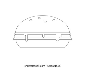 Hamburger for coloring