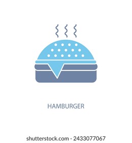 icono de línea de concepto hamburguesa. Ilustración de elemento simple. diseño de símbolo de esquema de concepto de hamburguesa.