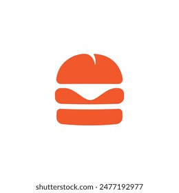 Hamburger Concept Simple Minimalist Modern Icon Logo Vector Design