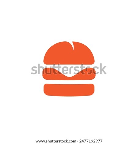 Hamburger Concept Simple Minimalist Modern Icon Logo Vector Design