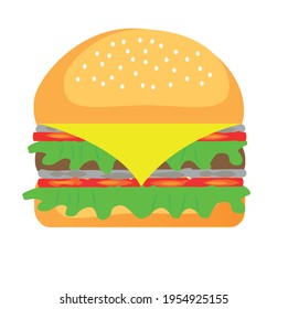 
hamburger with cottage cheese and vegetables.eps
