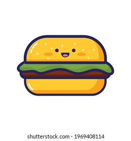 hamburger Cute icon character illustration