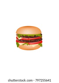 Hamburger with cutlet