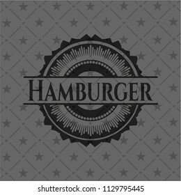 Hamburger dark emblem. Retro