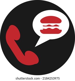 Hamburger delivery, illustration, vector on a white background.