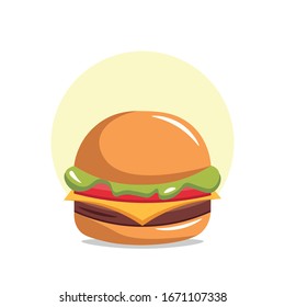 hamburger design element for illustration. flat icon