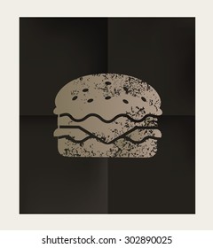 Hamburger design on black background,vector
