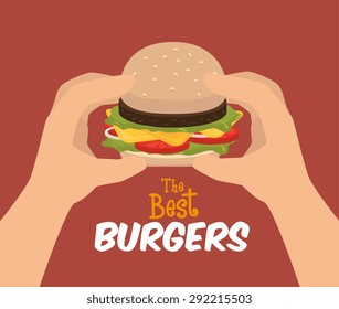 Hamburger digital design, vector illustration eps 10.