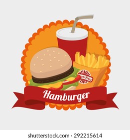 Hamburger digital design, vector illustration eps 10.