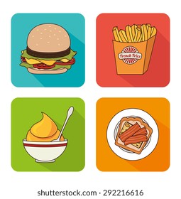 Hamburger digital design, vector illustration eps 10.