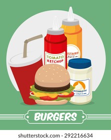 Hamburger digital design, vector illustration eps 10.