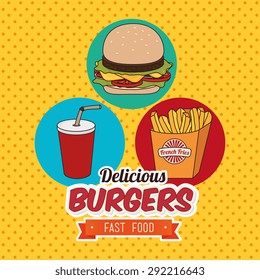 Hamburger digital design, vector illustration eps 10.