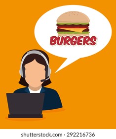 Hamburger digital design, vector illustration eps 10.