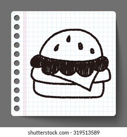 hamburger doodle drawing