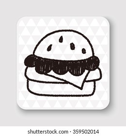 hamburger doodle drawing