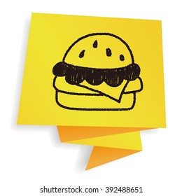 hamburger doodle drawing