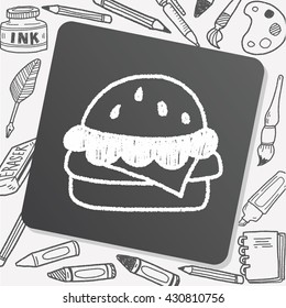 hamburger doodle drawing