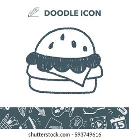 hamburger doodle drawing