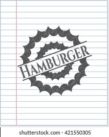 Dibujo de Hamburguesa con efecto de lápiz