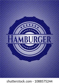 Hamburger emblem with denim texture