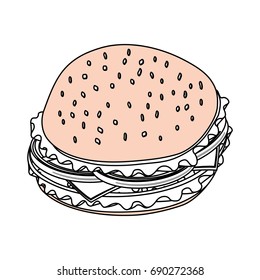 Hamburger fast food