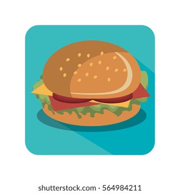 hamburger fast food icon