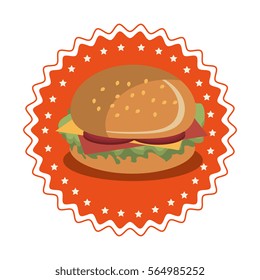 hamburger fast food icon