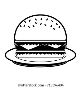 hamburger fast food icon image 
