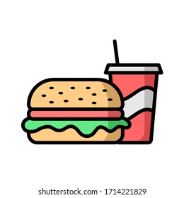 hamburger - fast food icon vector design template