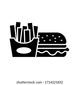 hamburguesa - icono de comida rápida plantilla de diseño vectorial