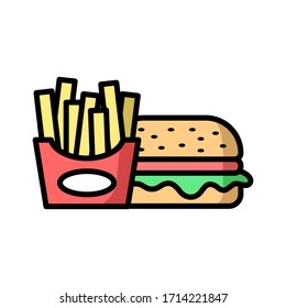 hamburger - fast food icon vector design template