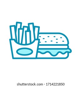 hamburguesa - icono de comida rápida plantilla de diseño vectorial