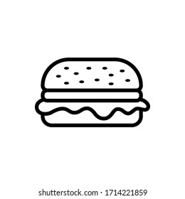 hamburger - fast food icon vector design template