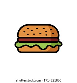 hamburger - fast food icon vector design template