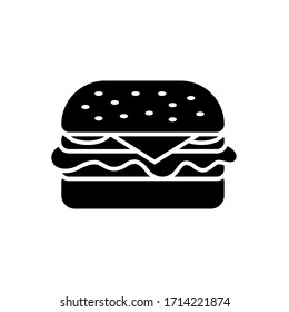 hamburger - fast food icon vector design template