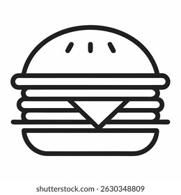 hamburger fast food  icon  vector art 