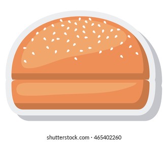 hamburger fast food icon vector illustration design