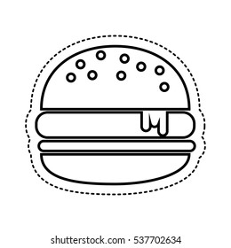 hamburger fast food icon vector illustration design