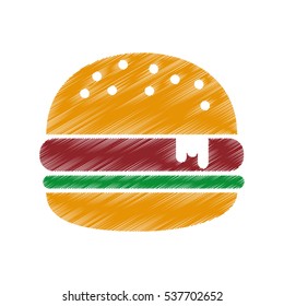 hamburger fast food icon vector illustration design