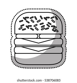 hamburger fast food icon vector illustration design