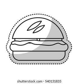 hamburger fast food icon vector illustration design