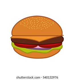 hamburger fast food icon vector illustration design