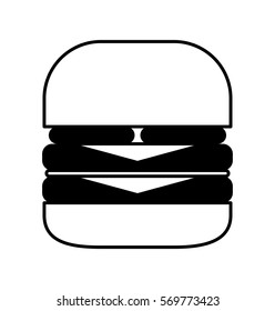 hamburger fast food icon vector illustration design