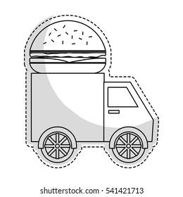 hamburger fast food related icon image vector illustration design 