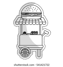 hamburger fast food related icon image vector illustration design 