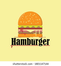 Hamburguesa, comida rápida, vector de logotipo, vector de icono