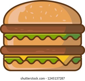 Hamburger fastfood vector