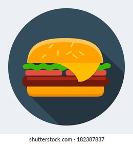 Hamburger flat icon