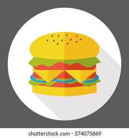 hamburger flat icon