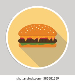 Hamburger flat icon